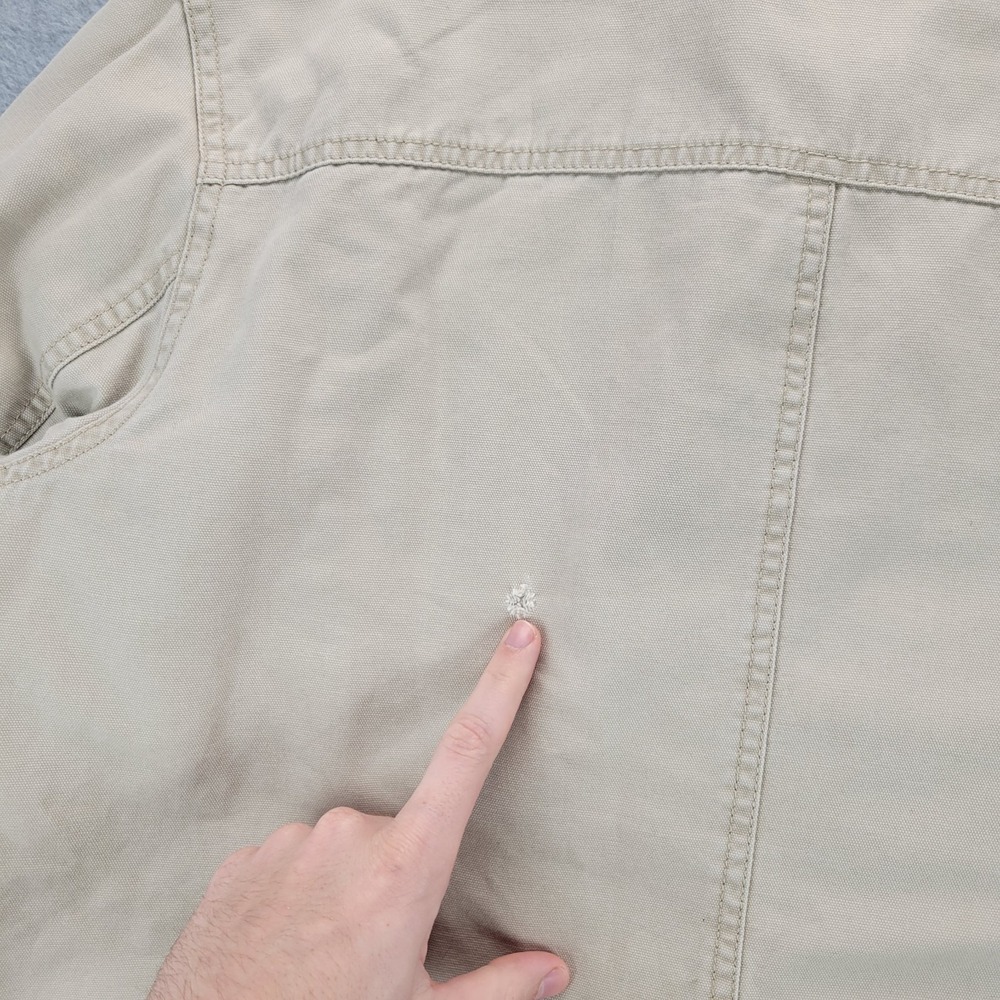 Lands End Canvas Chore Coat Corduroy Collar Button Front Womens‎ XL 18-20 Tan - Picture 12 of 16
